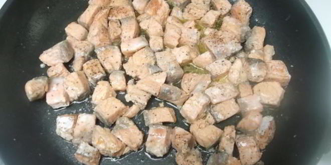 Рецепт спагетти с лососем и шпинатом