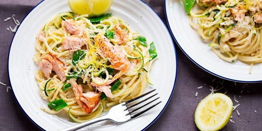 Как приготовить спагетти с семгой