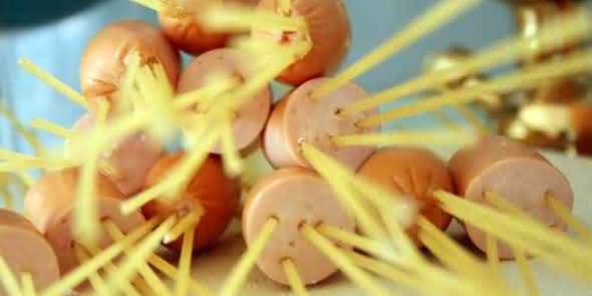 Рецепт спагетти с сосисками