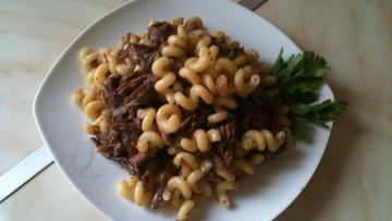 Рецепт Сытных макарон для очень голодных