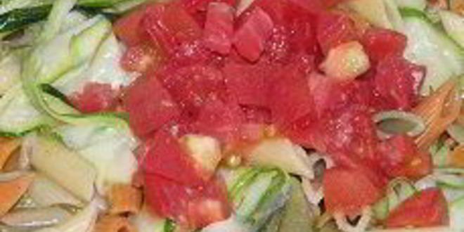 Рецепт трехцветной пасты пенне с цукини