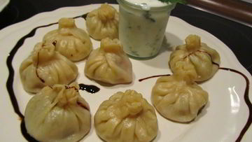 Рецепт Мантов с говядиной, имбирем и мятой