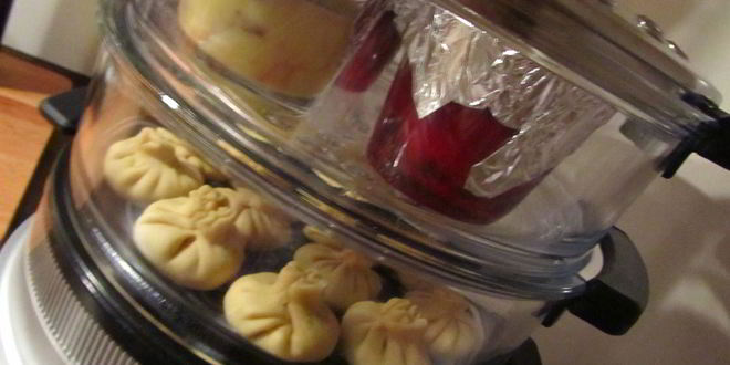 Рецепт мантов с говядиной, имбирем и мятой