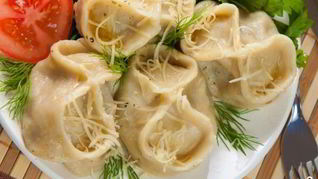 Рецепт Мантов с кабачком и мясом