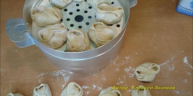 Рецепт мантов с курицей