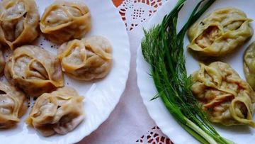 Рецепт Мантов с мясом и с тыквой