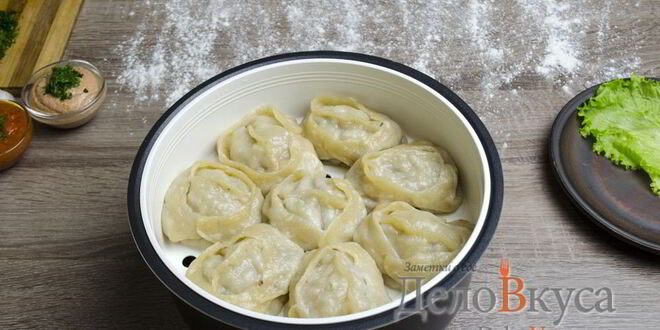 Рецепт мантов с мясом и тыквой в мультиварке