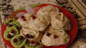 Рецепт Мантов с творогом