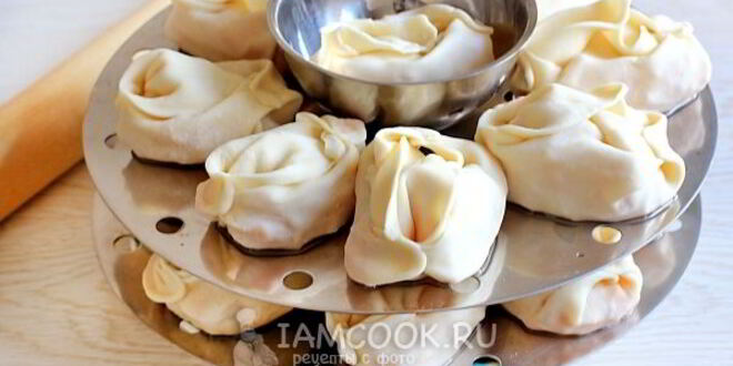 Рецепт постных мантов с тыквой