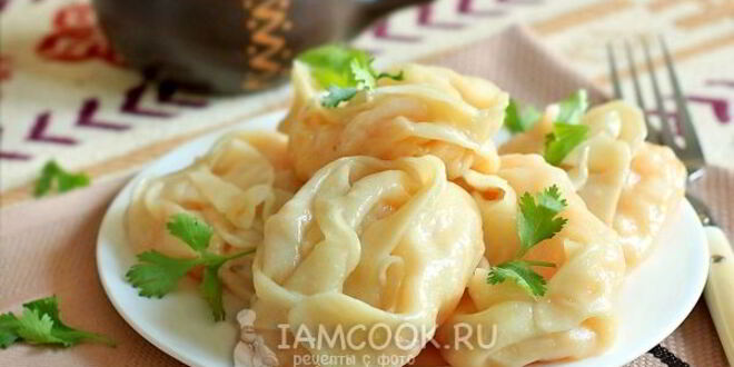 Рецепт постных мантов с тыквой