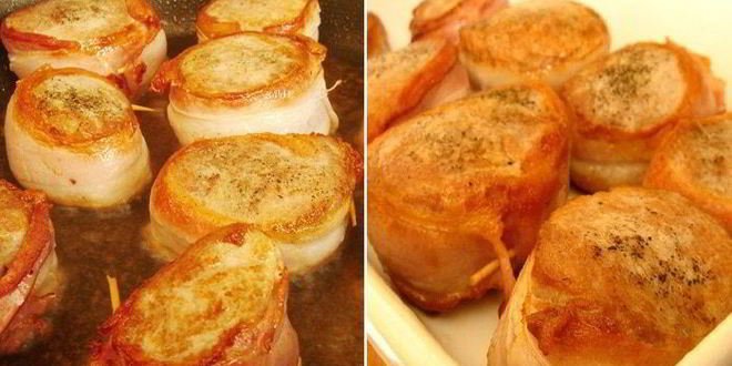 Рецепт медальонов из свиной вырезки и картофельные ньокки под сливочно-горчичным соусом