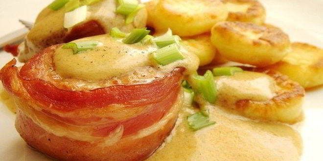 Рецепт медальонов из свиной вырезки и картофельные ньокки под сливочно-горчичным соусом