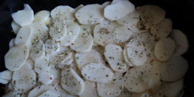 Рецепт картофеля с отбивными по-французски