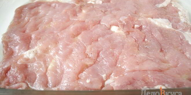 Рецепт мяса по-французски из свинины с грибами