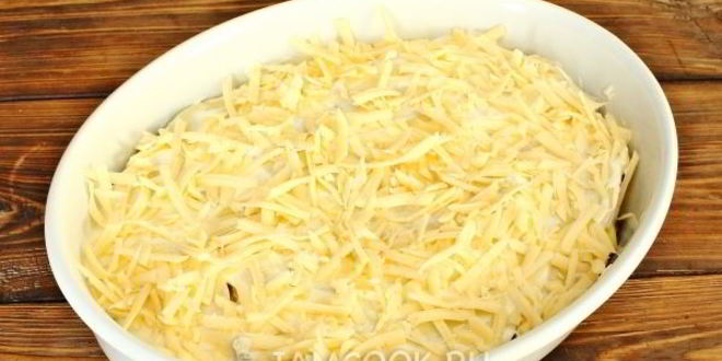 Рецепт мяса по-французски с картошкой и грибами