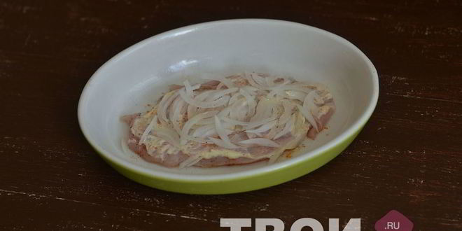 Рецепт мяса по-французски с курицей