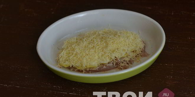 Рецепт мяса по-французски с курицей