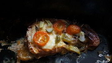 Рецепт Мяса по-французски в духовке с помидорами