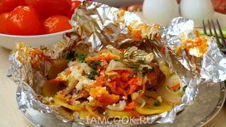 Рецепт Мяса по-французски в фольге в духовке