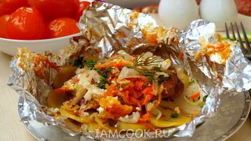 Рецепт Мяса по-французски в фольге в духовке