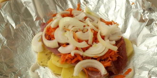 Рецепт мяса по-французски в фольге в духовке