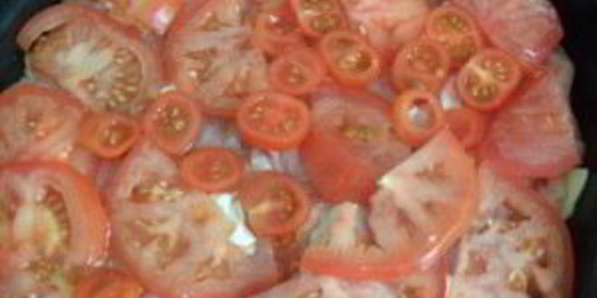 Рецепт свинины по-французски с помидорами и картошкой