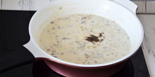 Рецепт говядины со сливочно грибным соусом