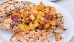 Рецепт Куриных грудок с персиком