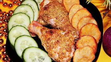 Рецепт Куриных ножек, запеченных в фисташках со специями