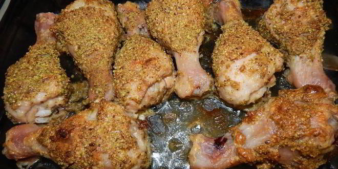 Рецепт куриных ножек, запеченных в фисташках со специями