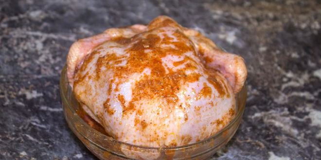 Рецепт курицы в фольге целиком в духовке