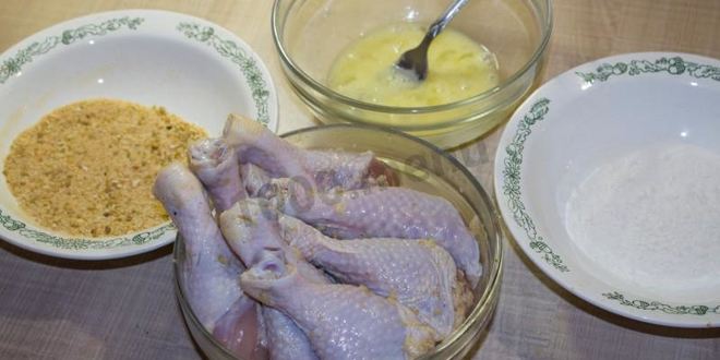 Рецепт курицы в панировочных сухарях на сковороде