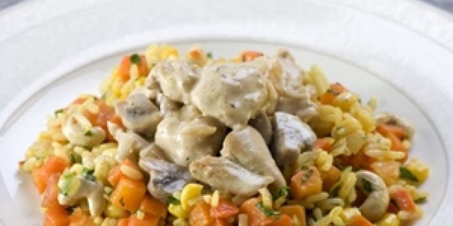 Рецепт курицы в сливочном соусе с рисом по-испански