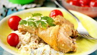 Рецепт Курицы в сметанно-чесночном соусе