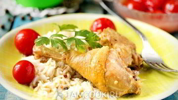 Рецепт Курицы в сметанно-чесночном соусе
