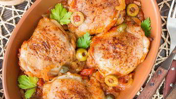 Рецепт Курицы, запеченной в средиземноморском соусе