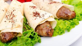 Рецепт Мясного кебаба в тонком лаваше