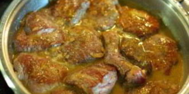 Рецепт мяса в горчичном соусе