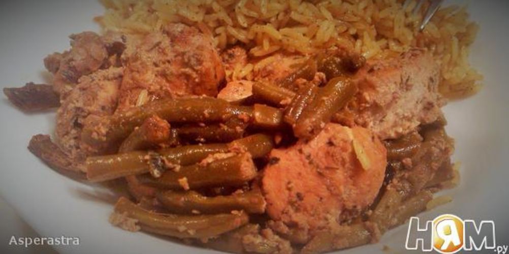 Как приготовить пряное куриное филе с фасолью