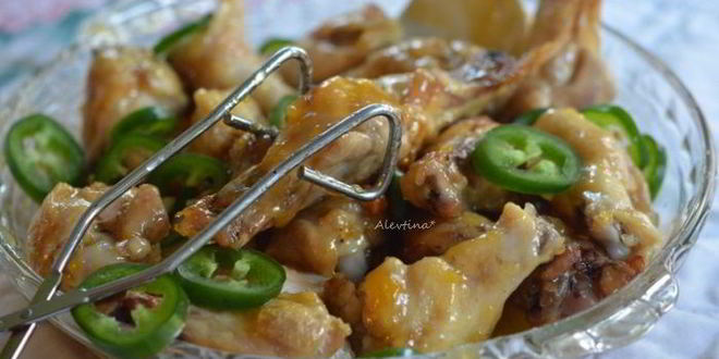 Рецепт сладка-пряных куриные крылышки