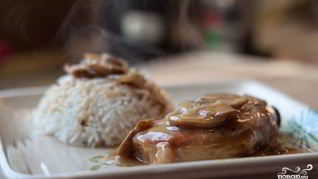 Рецепт Свинины, запеченной с грибами