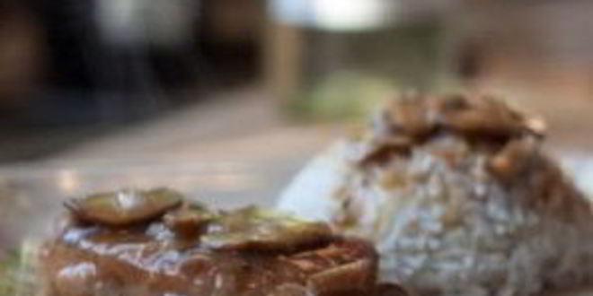 Рецепт свинины, запеченной с грибами