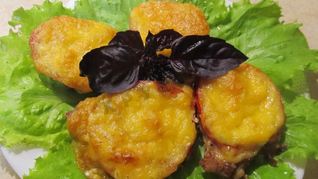 Рецепт Свинины запеченной с помидорами и сыром в духовке