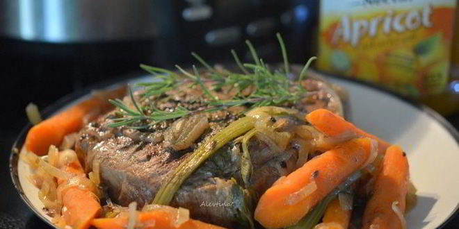 Рецепт тушеной говядины на абрикосовом соке