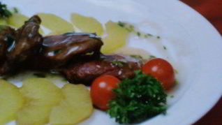 Рецепт Утиного филе с помидорками черри и яблоками