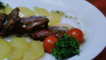 Рецепт Утиного филе с помидорками черри и яблоками