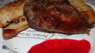 Рецепт Утки под клюквенно-имбирным соусом