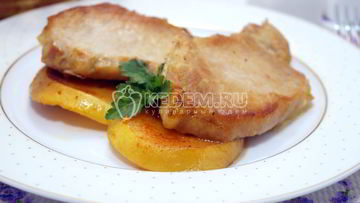 Рецепт Запеченного мяса с айвой