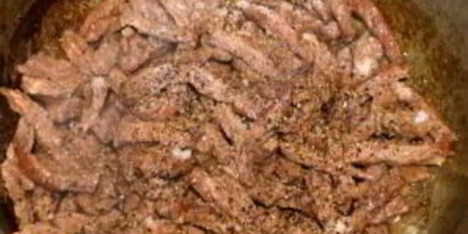 Рецепт жаренной говядины