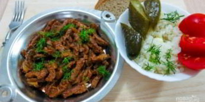 Рецепт жаренной говядины